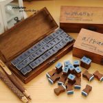 ست 42 عددی مهرچوبی حروف انگلیسی و اعداد