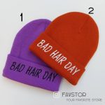 کلاه بافت طرح bad hair day