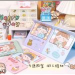 آینه کتابی پاستلی طرح دختر