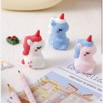 ست پاک کن و مدادتراش سیلیکونی طرح یونیکورن UNICORN BACKGROUND کد 3819