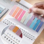 ست 10 رنگ ایندکس استیک نوتی و page marker خط‌ کش دار