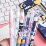 ست 6 عددی روان نویس پاک کن دار کلیکی MOKA طرح ماه و فضانورد MK-5587