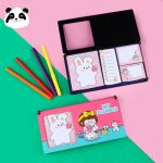 ست برگه نوت جعبه چوبی