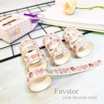 ست 10 عددی چسب واشی پاپیونی طرح دختر کد SZ/111 - Image 2