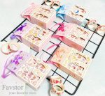 ست 10 عددی چسب واشی پاپیونی طرح دختر کد SZ/111