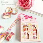 ست 10 عددی چسب واشی پاپیونی طرح دختر کد SZ/111 - Image 8