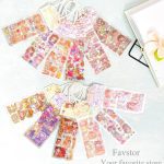 ست 3 عددی شیت استیکر شفاف بند کنفی بلند طرح دختر کیوت سری SOK-A