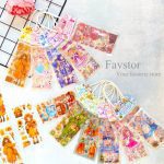 ست 3 عددی شیت استیکر شفاف بند کنفی بلند طرح دختر انیمه ای سری SOK-A