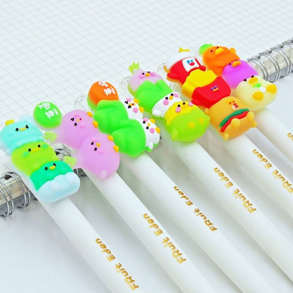 روان نویس کلیکی کلیپس سیلیکونی KUKI طرح سبزیجات Fruit Eden کد KK_7125