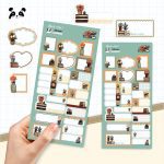 استیکر نام طرح گل و کتاب book is life