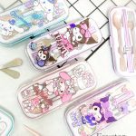 ست 4 تیکه قاشق، چنگال، چاپستیک طرح کرومی و Sanrio کد48000115