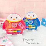 ست چرتکه و چوب خط آموزشی XIAO LING JING طرح پنگوئن کد 2256