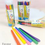 ست 12 رنگ پاستل جادویی قلمی NEW START طرح کودک plastic crayons کد NSX12