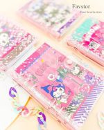 مینی کلاسور جلد شفاف آکواریومی بنددار طرح کرومی