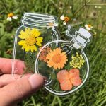 ست 20 عددی استیکر شفاف بوک مارکی گل خشک YD سری Romantic Season کد YD-GH01 - Image 2