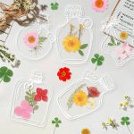 ست 20 عددی استیکر شفاف بوک مارکی گل خشک YD سری Romantic Season کد YD-GH01 - Image 12