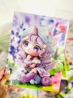 تابلو بوم نقاشی الماسی طرح دختر آبنباتی سایز 30*23 سری 3DZ - Image 7
