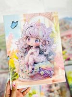 تابلو بوم نقاشی الماسی طرح دختر آبنباتی سایز 30*23 سری 3DZ - Image 8