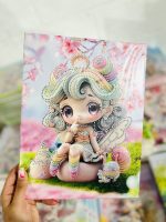 تابلو بوم نقاشی الماسی طرح دختر آبنباتی سایز 30*23 سری 3DZ - Image 15