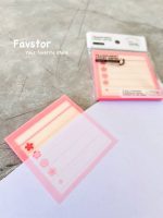 استیک نوت شفاف شاینی 7.5 * 7.5 طرح گل ساکورا - Image 7