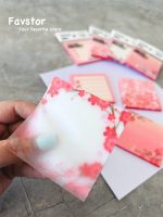 استیک نوت شفاف شاینی 7.5 * 7.5 طرح گل ساکورا - Image 2