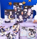 دفتر جلد پفکی JUNGU طرح خرگوش فضانورد WANDER UNIVERSE کد 6019