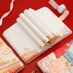دفتر جلد پفکی JINGU طرح گربه نارنجی کد 6811 - Image 2