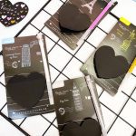 ست استیک نوت مشکی قلبی و روان نویس مون لایت QIANKE طرح برج کد BQ_1081