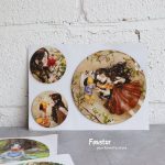 ست 3 تکه تابلو چوبی پشت چسب دار دایره طرح دختر جنگل Forest Girl - Image 7