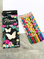 مدادرنگی 12 رنگ YaLong طرح گل Flowers کد YL231057-12 - Image 4