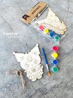 ست تابلو رنگ آمیزی چوبی آویزدار و گواش BIERSI سری WOOD CRAFTS طرح کرومی کد 1062 - Image 3