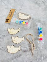 ست 3 عددی تابلو رنگ آمیزی چوبی آویزدار و گواش BIERSI سری WOOD CRAFTS طرح وسایل نقلیه و حیوانات کد 1062 - Image 6