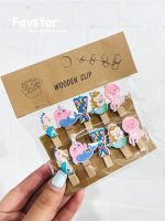 ست 10 عددی گیره چوبی WOODEN CLIP طرح پری دریایی