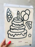 ست کاردستی استند چوبی آویزدار 5 تکه و خمیر دونه برفی - Image 18