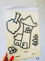 ست کاردستی استند چوبی آویزدار 5 تکه و خمیر دونه برفی - Image 13