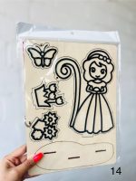 ست کاردستی استند چوبی آویزدار 5 تکه و خمیر دونه برفی - Image 9