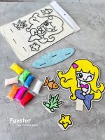 ست کاردستی استند چوبی آویزدار 5 تکه و خمیر دونه برفی - Image 3