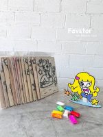 ست کاردستی استند چوبی آویزدار 5 تکه و خمیر دونه برفی - Image 4