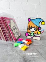 ست کاردستی استند جاقلمی چوبی و خمیر دونه برفی