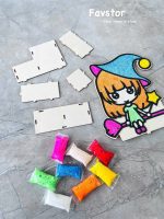 ست کاردستی استند جاقلمی چوبی و خمیر دونه برفی - Image 3