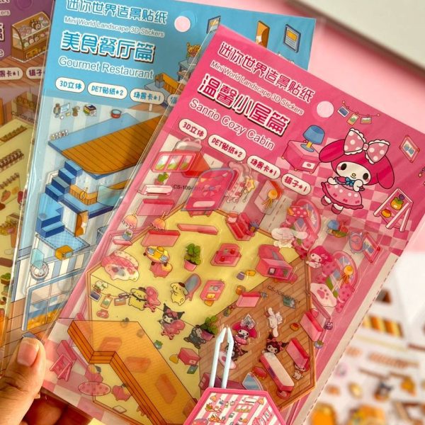 استیکر 3D چیدمانی طرح کرومی و Sanrio کد CS-109