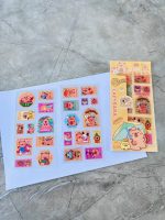 ست دو عددی استیکر شفاف طرح تمبر کاپی بارا کد YKA-1 - Image 3