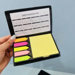 ست تقویم، استیک نوت و ایندکس جلد چرمی پهن رومیزی - Image 3