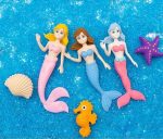 ست پاک کن کلکسیونی QIHAO طرح پری دریایی Mermaid princess کد QH-8238 - Image 3