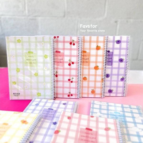 دفتر خط دار مجلد 80 برگ پیتیکو سری Pastel کد 388