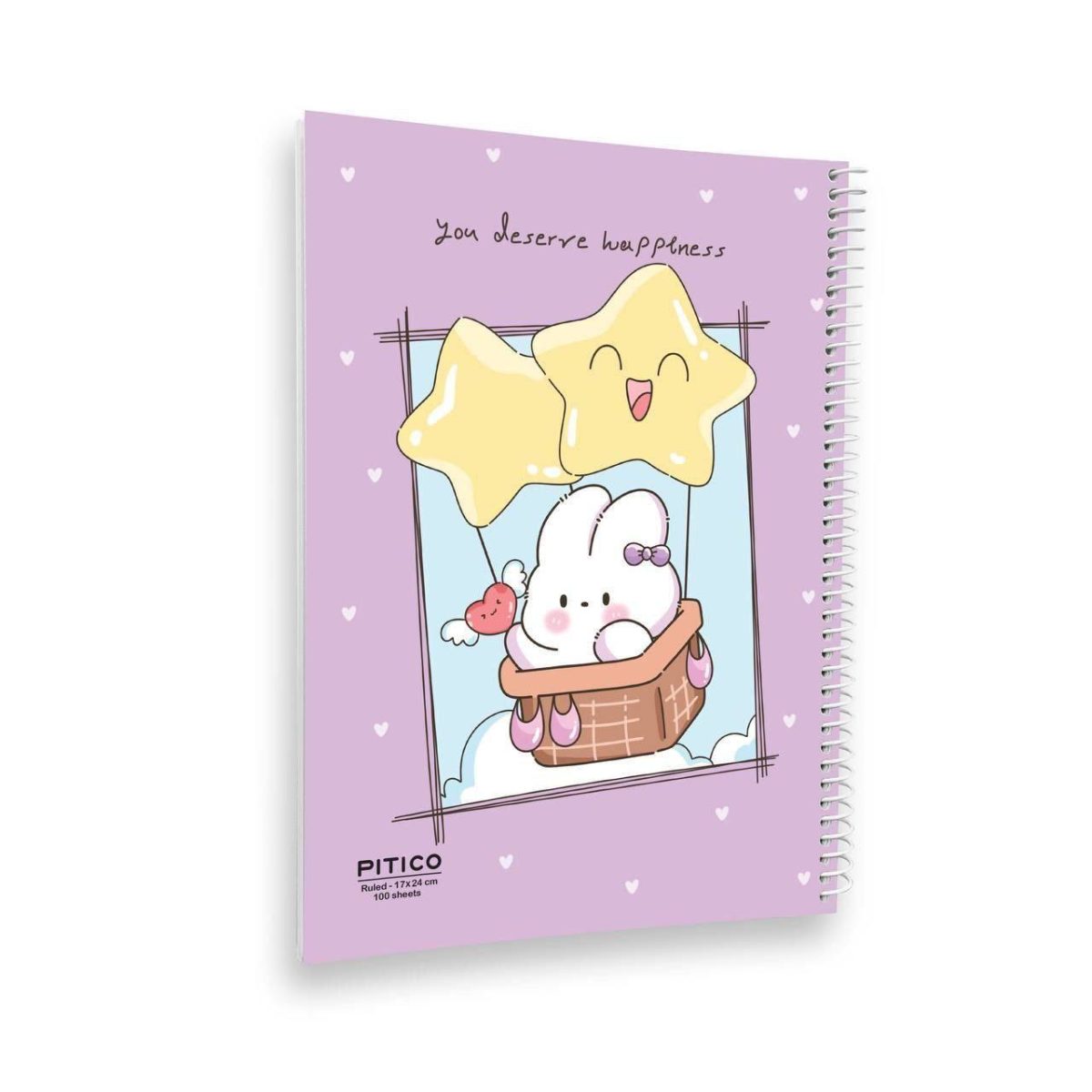 دفتر خط دار مجلد 100برگ پیتیکو سری Happiness کد 374 - Image 5