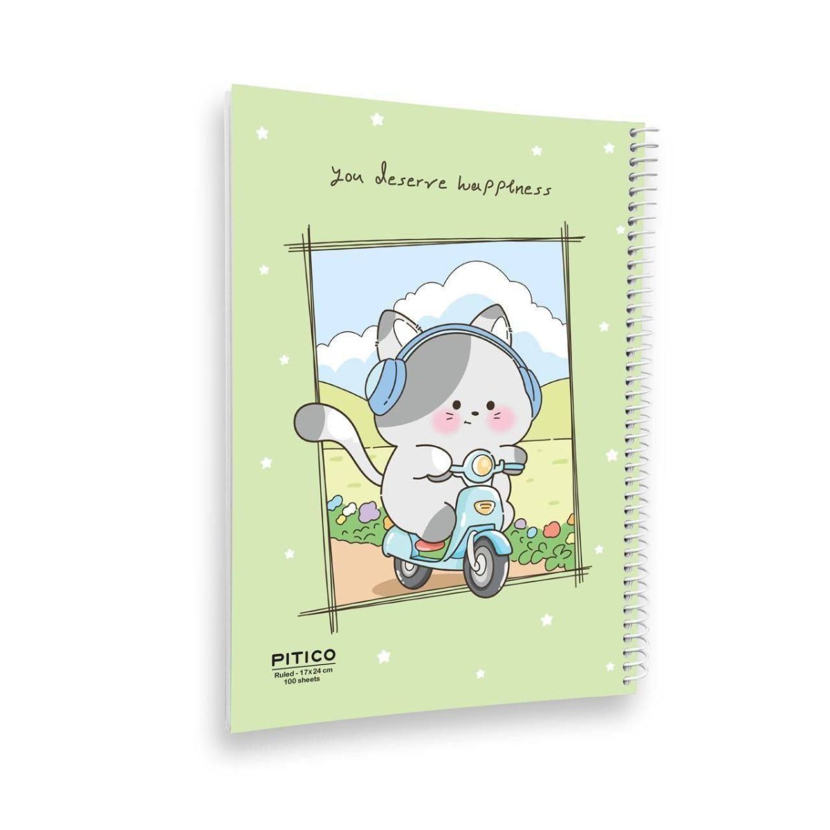 دفتر خط دار مجلد 100برگ پیتیکو سری Happiness کد 374 - Image 4