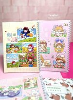 دفتر مشق حاشیه دار مجلد 50 برگ پانداک سری کیوت سایز B5