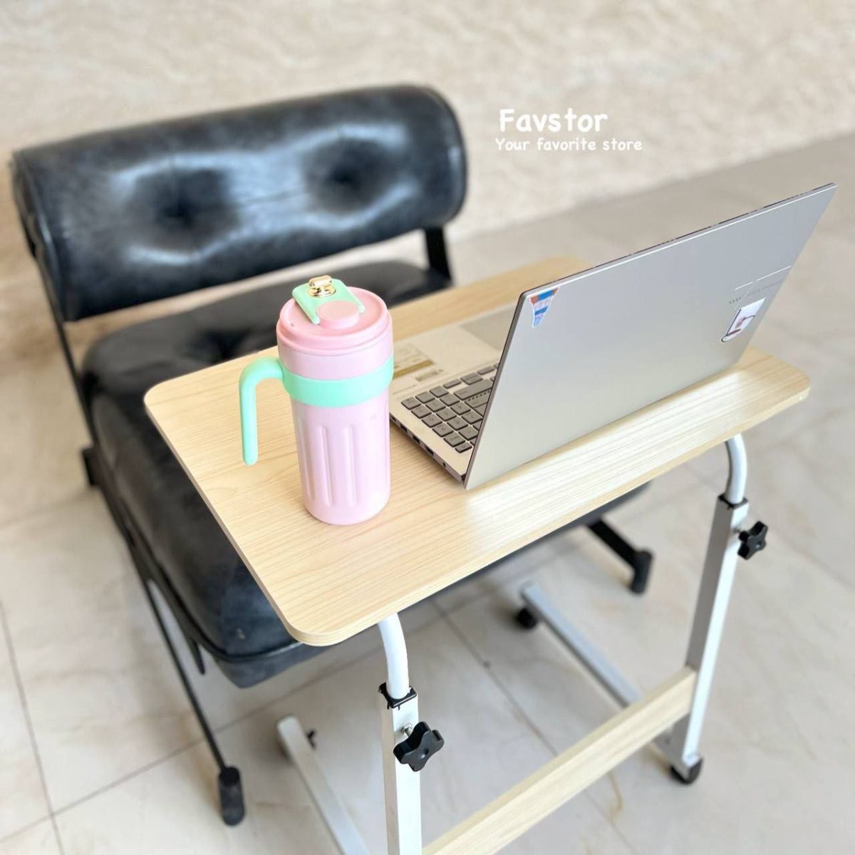 میز تحریر و لپتاپ قابل تنظیم چرخ دار - Image 2