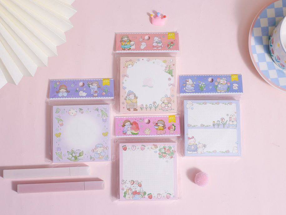 استیک نوت JINGU طرح دختر و خرگوش کد 3543